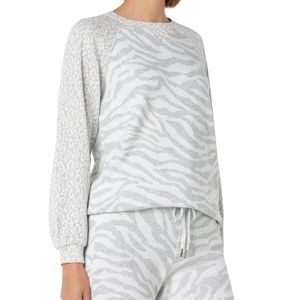 Liverpool Mixed Animal Print Sweatshirt Large New